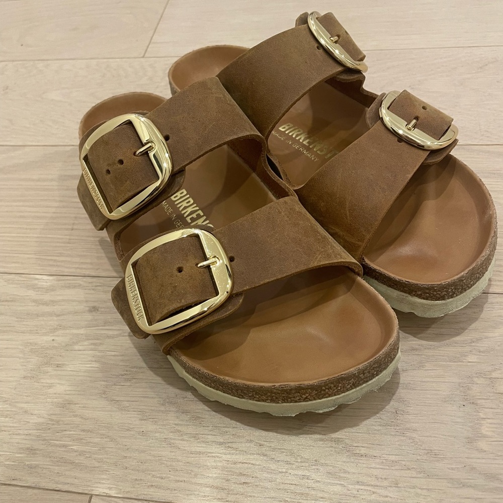 Birkenstock Arizona Big Buckle Cognac Leather size 37